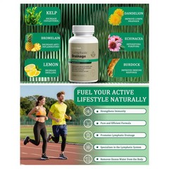 latest Formula, Capsules,Sculptique Ultimate 60 Lymphatic Potency Drainage Capsu