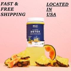 2 BOTTLES–Bella All Natural Extreme Detox Powder -Complete Intestinal Cleanse