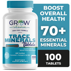 Trace Minerals Concentrate Trace Mineral Complex Tablets – 100 Tablets EXP 08/23