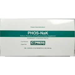Cypress Pharmaceutical Phos Nak Fruit Flavored Powder Packets 100ct