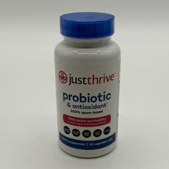 Just Thrive Probiotic and Antioxidant Supplement 30 Vegetable Caps EXP 11/2026