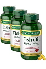 3PK Nature’s Bounty 200 Pack Fish Oil 1200 mg Supplements Heart Health BB: 10/27