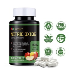 MENXI Nitric Oxide Booster Supplement – L-Arginine, L-Citrulline 1500mg 60 Pills