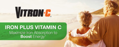 Vitron-C High Potency Iron Supplement with Vitamin C, 60 Count