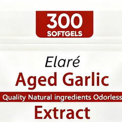 Elare Aged Garlic Extract, Immune 7500mg Softgels, Odorless – Heart & 300 1 Pack