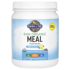 RAW Organic, Meal Replacement Shake, Vanilla, 1 lb 2.52 oz (525 g)