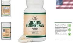 Double Wood Creatine Monohydrate Capsules – 120 Count, 1g per Serving
