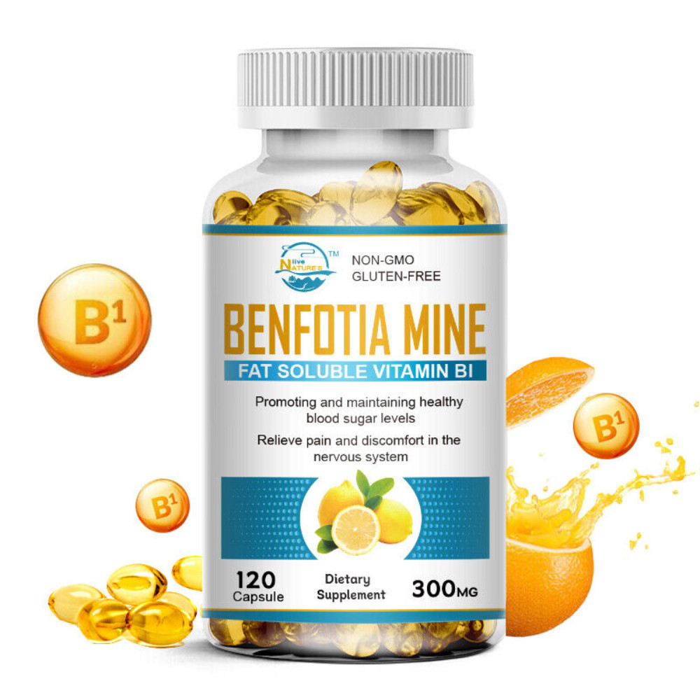 Benfotiamine 300mg Veg Capsules Fat Soluble Thiamine Vit B1 NON-GMO, Gluten Free