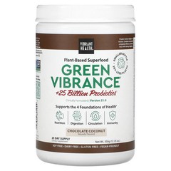 2 X Vibrant Health, Green Vibrance� +25 Billion Probiotics, Version 21.0, Choco