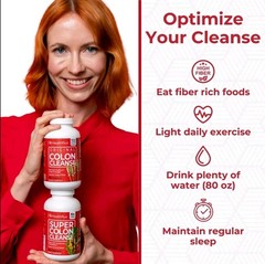 Super Colon Cleanse 120 Capsules Health Plus Gentle Detox GF Exp 5/27 NEW/SEALED