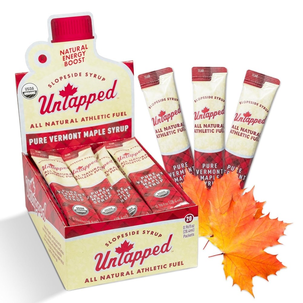 UNTAPPED Vermont Maple Syrup Packets Athletes Box of 20 0.96oz Energy Gel