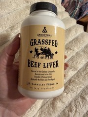 Grassfed Supplements Ancestral Beef Liver 500mg 180 Capsules Hormone-Free