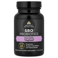 2 X Ancient Nutrition, SBO Probiotics, Vaginal Once Daily, 30 Capsules