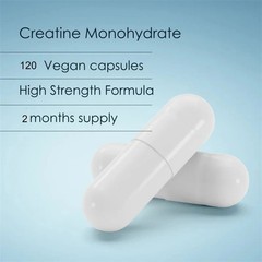 Creatine Monohydrate 120pcs, Boosts Cellular Energy, Improves Cognitive Function