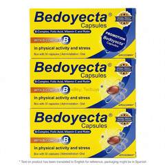 Bedoyecta Multivitamin B Complex Folic Acid Vitamin C 90 Capsules 3 Pack New USA