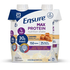 Ensure Max Protein Shake, 30g Protein, Caramel, 11 fl oz, 4 Pack