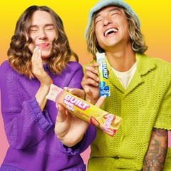 BUILT Sour Puff Protein Bar, Pink Lemonade, 16G Protein, Collagen, 150 Calories,