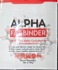 Pure α-Cyclodextrin: Alpha Fat Binding Complex. Weight Mngmt 250g.. 60 days!