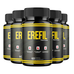 5-Pack Erefil Capsules – Erefil Male Health & Performance Support – 300 Caps