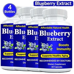 Wild Blueberry Extract Whole Fruit 240 Diet 1000 mg Capsules 10,000 mg Strength