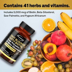 DHT Blocker Capsules – Saw Palmetto, Biotin,Beta-sitosterol – Boosts Hair Growth