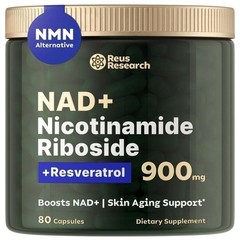 2 Bottle of Reus Research NR900 -NAD+Supplement forSkin Aging Support, Energy