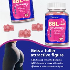 BBL – MAX Gummies – Stronger Muscles,Hip enhancement,Enhance Curves 60 gummies