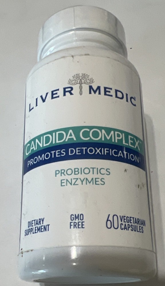 Liver Medic Candida Complex Probiotic Enzymes Detox 60 VegCaps Exp 04/27