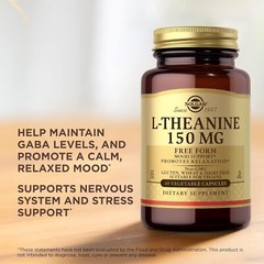 Solgar L-Theanine 150 mg – 60 Vegetable Capsules – Promotes Relaxation – Non-GMO