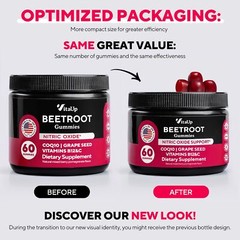 VitaUp Beet Root Gummies – Beet Gummies – Red Beets Supplements with Beetroot…