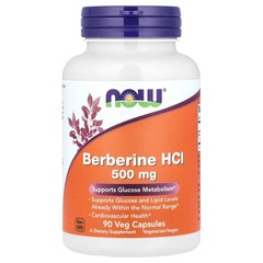 2 X NOW Foods, Berberine HCl, 500 mg , 90 Veg Capsules