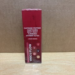 Vascu Flow Drops 60ml Cayenne Pepper Hawthorn Beet Root Turmeric Vitamin K2 &D3