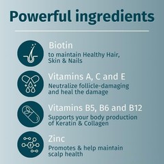 WEEM Hair Skin And Nails Gummies – Supports Healthy Hair – Vegan Biotin Vitamins