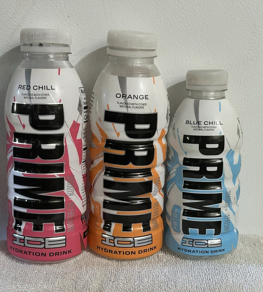 PRIME Hydration Drink Electrolytes Variety Pack Red Chill Orange Blue Chill