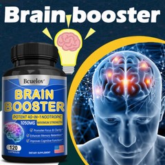 Brain Health Memory Booster Helps Improves Focus Memory Clarity 30-120 Capsules