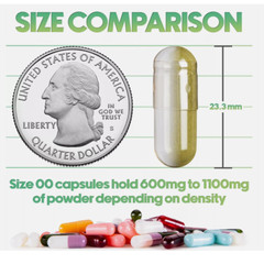 Gelatin Size 00 Separated Capsules 1000 Count Capsules Empty Capsules