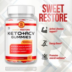 (3 Pack) Sweet Restore Keto ACV Gummys Vitamin Max Supplement 180 Gummies