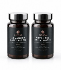 2X Inessa Advanced Daily Biotic Probiotic 10 Billion CFU 60 Vegan Caps Exp 3/28
