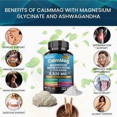 Cortisol Supplement Magnesium Glycinate 250mg L-Theanine 150mg Ashwagandha 150mg