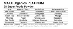 MAXX Organics PLATINUM Green Gold, Reds SUPERFOODS POWDER Compare Morning Kick