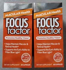 Focus Factor Macular Health 60 Caps Promotes Healthy Vision 05/2025^ LOT OF 2