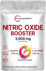 Micro Ingredients Nitric Oxide Supplement for Men & Women 3,600Mg per Serving