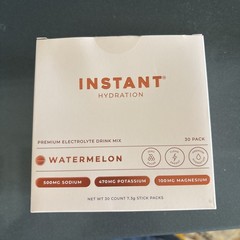 Instant Hydration Premium Electrolytes Powder Packets Watermelon Drink Mix 30 Ct
