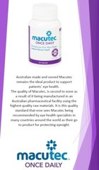 Macutec Once Daily 120 capsules Protection for your eyes Supports Macula Health