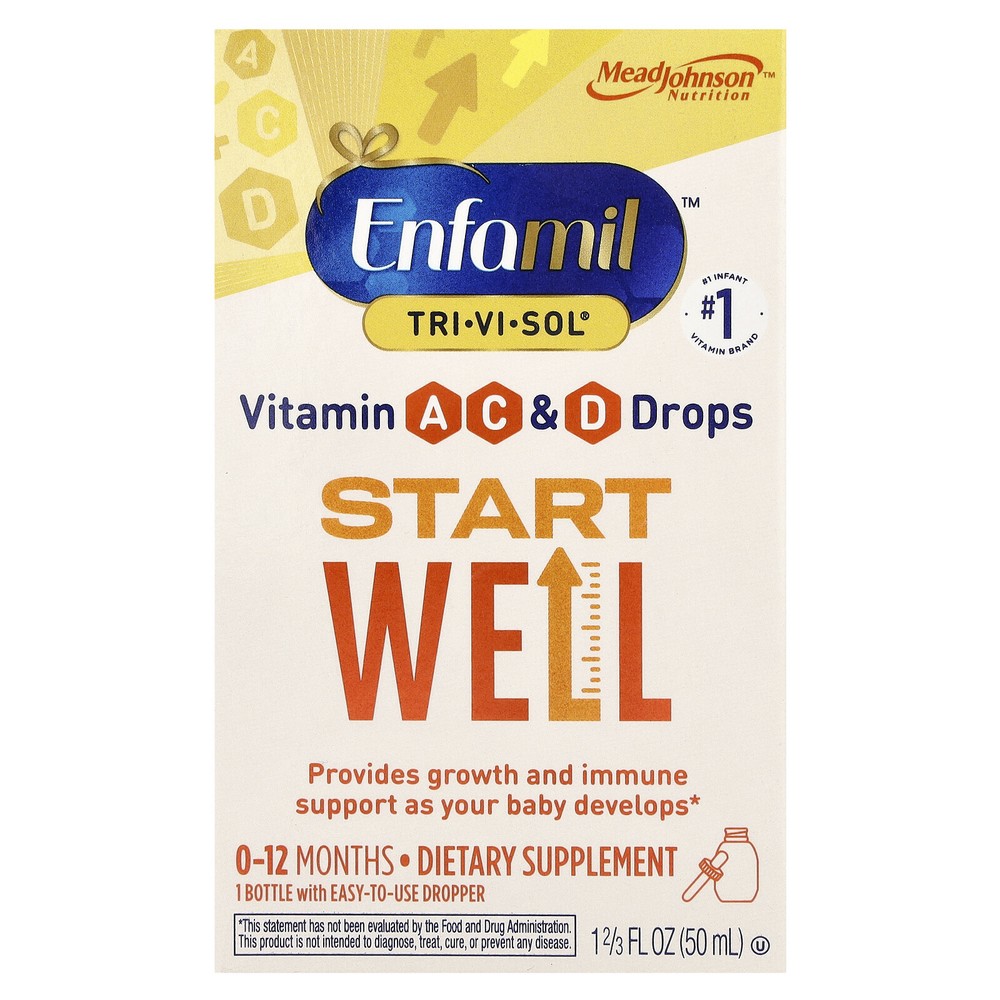 Tri-Vi-Sol®, Vitamin A, C & D Drops, Start Well, 0-12 Months, 1 2/3 fl oz (50
