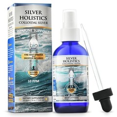 Silver Holistic Colloidal Silver Liquid Spray Immune Support Supplement Solution