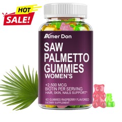 Saw Palmetto Gummies Standardized | Prostate Support & Hair Growth Formula 60pcs