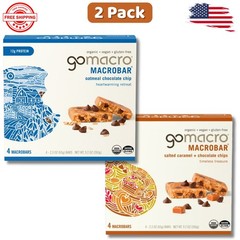 GoMacro Bar Organic-Vegan Protein-Bars, Verity-pack Chip (2.3oz) (8-Ct}