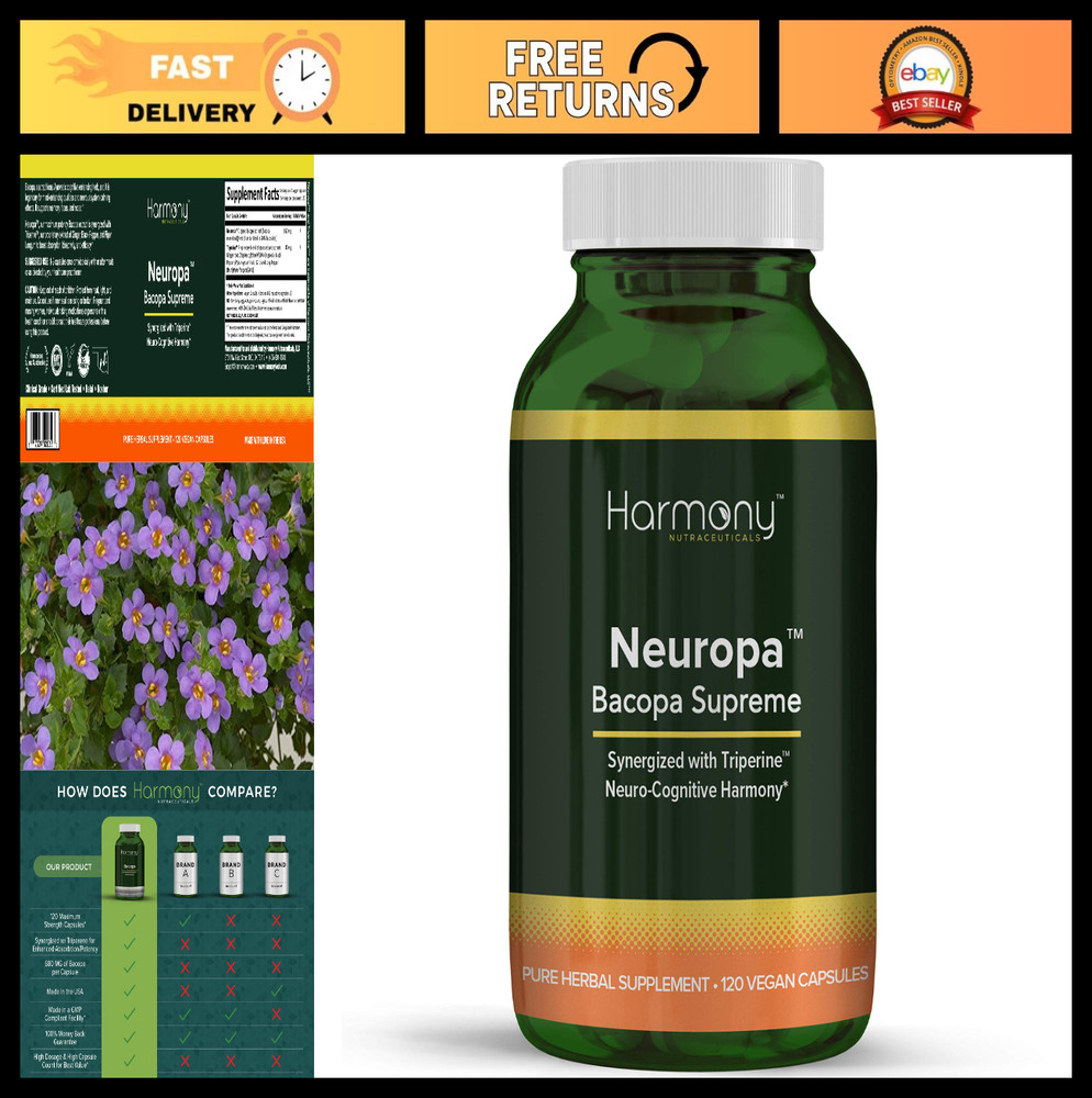 Cognitive Support Supplement – Bacopa for Memory, Focus & Clarity – 60 Capsules