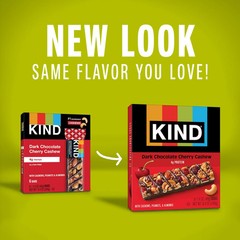 KIND Bars, Dark Chocolate Cherry Cashew, Gluten free, 1.4 oz, 6 Bars